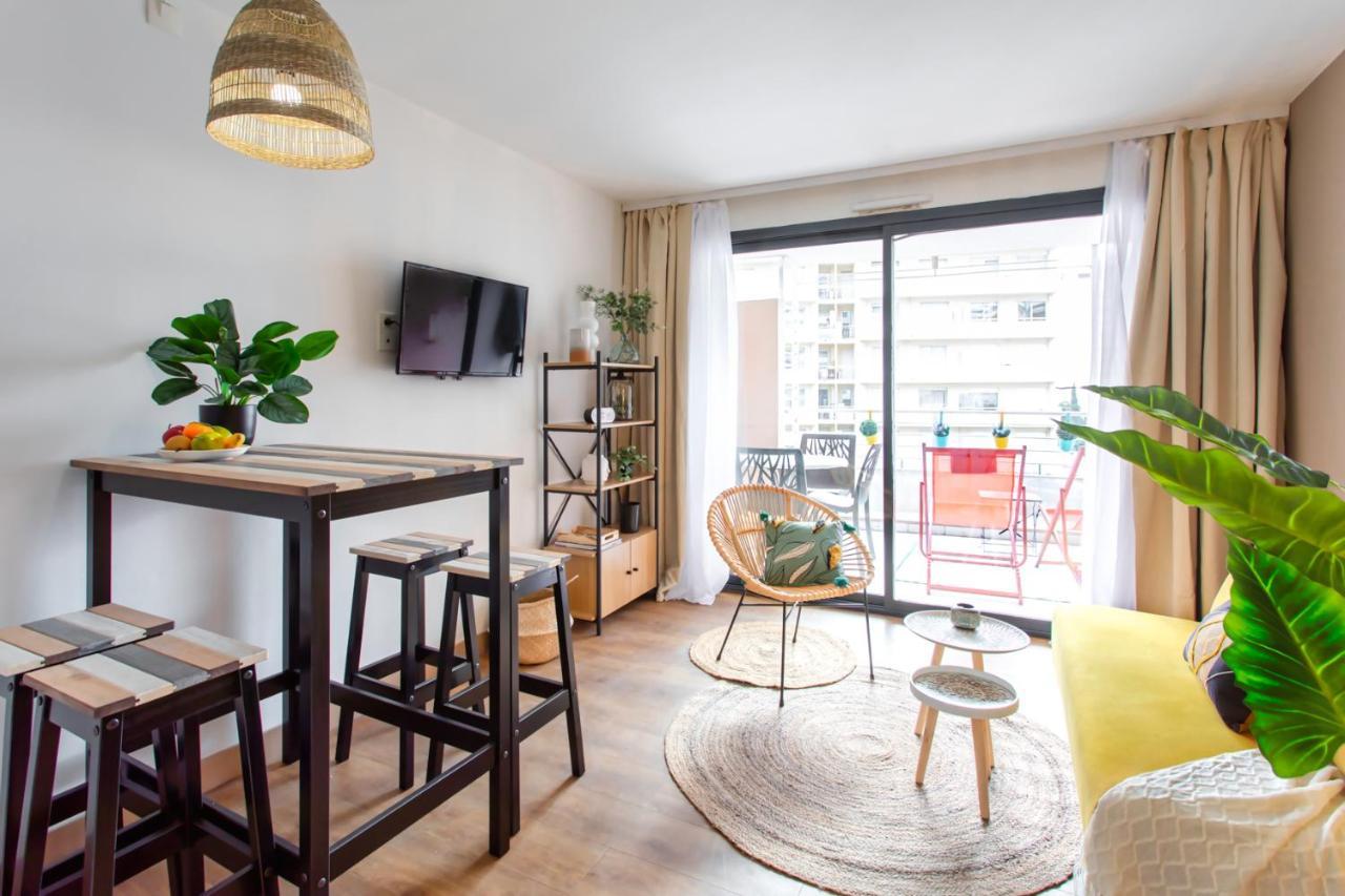 C1 Clemenceau Pool Balcony Bath Ac 2Mins Walk To Sand Beach Cannes Exterior foto